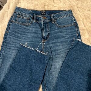 NWT J. crew Mid-rise Flare Crop Size 27